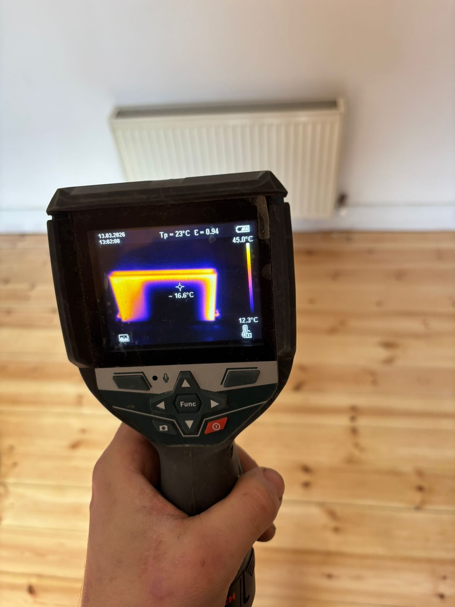 Thermal imaging check of heating, Cork plumber
