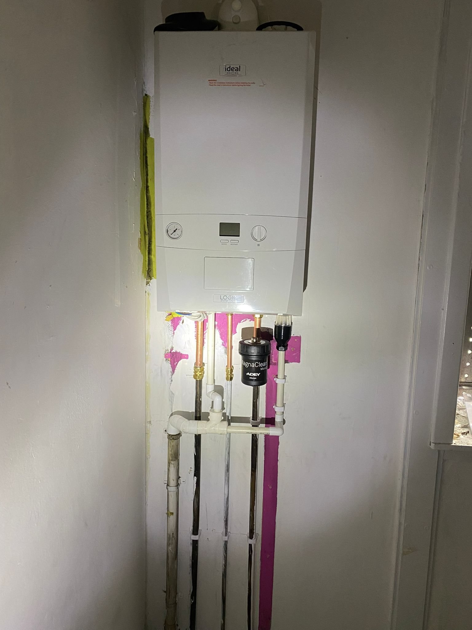 New boiler installation with MagnaClean filter, Cork